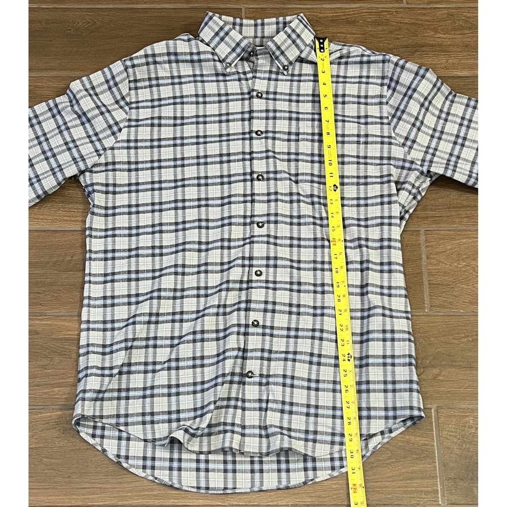 Peter Millar Men's Crown Sport Emmett Performance Flannel Sport Shirt Gale Large - Picture 2 of 6